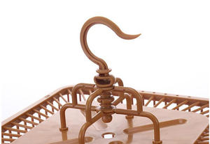 Nuovo Design appeso gabbia per uccelli di plastica quadrato arancione con bambù giallo per pappagalli e canarini - Product Image 6