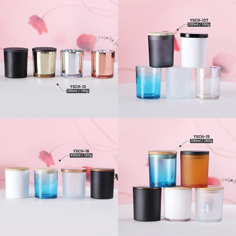 Jar for Candle Making Cylinder Transparent Luxury Classic Empty Glass Candle Cup