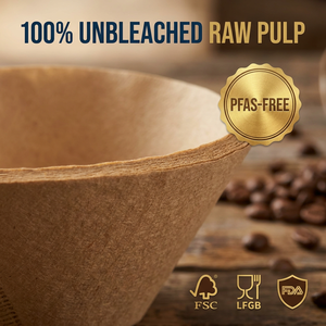 [8X Profit] Carta Filtro Caffè <span class=keywords><strong>V60</strong></span> Misura 01/02, Polpa Grezza Naturale Non Sbiancata per Caffè Pour Over, Senza PFAS, Pronto per FBA UK - Product Image 3