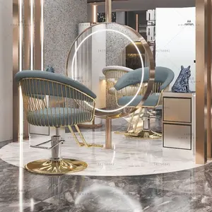 Chaise de <span class=keywords><strong>salon</strong></span> de coiffure pour célébrités d'Internet, très vendue, en métal, inclinable, mobilier commercial pour la coupe de cheveux - Product Image 5