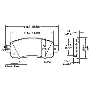 Pastillas de freno semimetálicas de alto rendimiento D1650 para Nissan ALTIMA LEFF TEANA Pastilla de freno de disco de nueva condición - Product Image 5