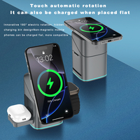 Support de bureau de charge sans fil rapide 3-en-1 de haute qualité Rotation portable multifonctionnelle 2025 produits les plus vendus