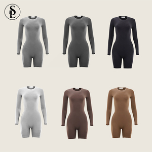 Logo personnalisé couleur <span class=keywords><strong>Sesy</strong></span> barboteuses femmes combinaison dos ouvert élégant une pièce combinaison d'entraînement combishorts body pour femmes 2023 - Product Image 5