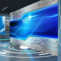 Fondo de Pantalla 3D Estereoscópico Futurista para Transmisión Electrónica en Vivo, para Cibercafés y Salas de E-sports