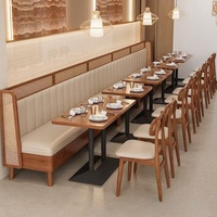 Ensemble de meubles de restaurant en bois massif, table et chaise de restaurant, chaise de dîner, table de dîner, table et chaise de magasin de café