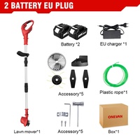 Tondeuse à gazon électrique monocylindre 2 temps 2000 tr/min 588VF sans fil à batterie, moteur sans balais, couple élevé, pliable
