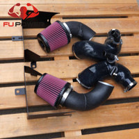 Nouveau kit de tuyaux d'admission turbo en silicone avec filtres coniques à double entrée Fupower Performance pour Stinger/Genesis G70 3.3L V6