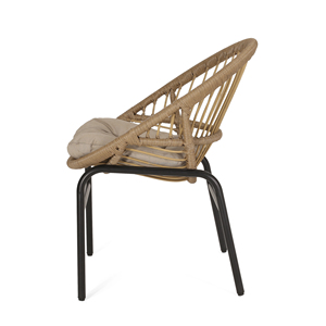 Pérgola Moderna con Estructura de Cesta Marrón Claro, Componente de Asiento, Accesorio para Gazebo/Pabellón para Todo Clima, <span class=keywords><strong>Kit</strong></span> de Unidad con Estructura Metálica - Product Image 3
