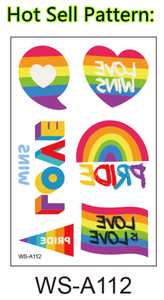 LGBT orgoglio del mese orgoglio mondiale arcobaleno tatuaggio adesivi americani Gay Parade tatuaggio temporaneo per la decorazione posteriore delle braccia del viso - Product Image 6