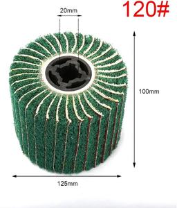 Roue de polissage en nylon abrasif non tissé, papier abrasif combiné, <span class=keywords><strong>brosse</strong></span>, tambour de meulage en acier inoxydable, matériau - Product Image 3