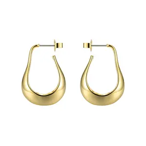 Simple Circle Hoops Small Water Droplets Earrings Fashion Geometric Irregular Drop Earrings Pendientes Wholesale EC191028