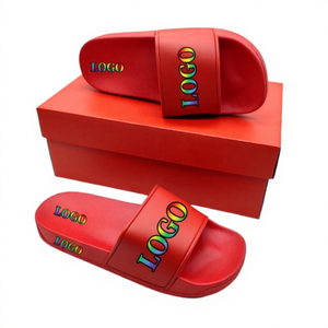 Sandales de luxe pour hommes, logo OEM personnalisé, sandales à glissière avec fermeture éclair, grandes tailles, sandales à glissière pour pieds larges, marque de mode - Product Image 1