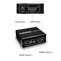 Divisor HDMI de 1 en 2 salidas, caja distribuidor de Audio y vídeo Compatible con 3D y 4K x 2K, Compatible con HDTV, STB, DVD, proyector