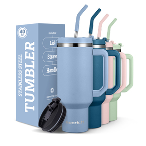 Gobelet de 40 <span class=keywords><strong>oz</strong></span> avec poignée et porte-gobelet en paille pour boisson chaude et froide, tasse de <span class=keywords><strong>voyage</strong></span> portable à eau et à café étanche - Product Image 2