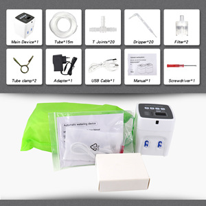 Système d'arrosage automatique à double pompe avec minuterie numérique pour l'irrigation goutte à goutte des plantes de jardin en extérieur - Product Image 3