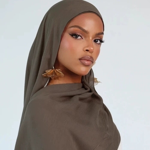 Latest Bamboo Custom Modal Woven <strong>Hijab</strong> Muslim Women Soft Breathable Light Weight with Jersey <strong>Undercaps</strong> No See Through Elegant - Product Image 1