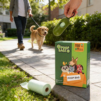 Sac à déjections canines biodégradable en amidon de maïs imprimé sur mesure, 100 % étanche, vente chaude 2026