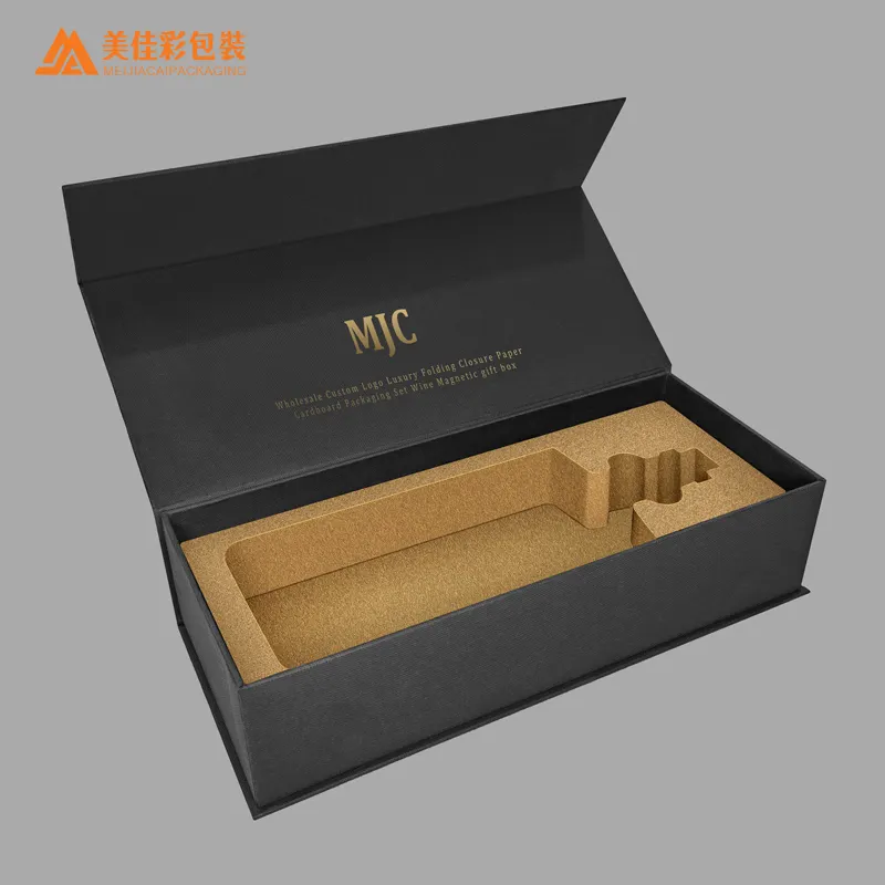 Wholesale Custom Logo Luxury Folding Closure Paper Cardboard Packaging Set Wine Magnetic gift box