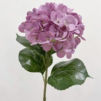 Bunga Hydrangea Buatan 4 Daun Model Baru, Bunga Hydrangea Cetak 3D, Bunga Pot untuk Rumah, Bunga Hias Dekorasi Luar Ruangan