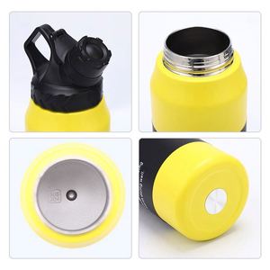 Custom Logo 750ml/950ml Antibacterial Water Bottle Reusable with Silicone <b>Sleeve</b> for Sports Water Bottle With Handle - Product Image 4