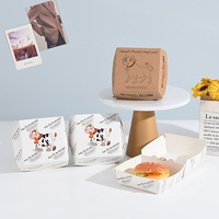 Boîtes à hamburgers en carton isolées écologiques - Imperméables et rigides, couleurs mélangées, personnalisables, gardent les hamburgers au chaud pendant plus de 2 heures