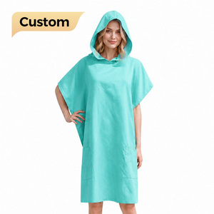 Roupões de Banho de Microfibra Grossa com Estampa Personalizada, de Secagem Rápida, Poncho com Capuz para Praia, Baixo MOQ - Product Image 1