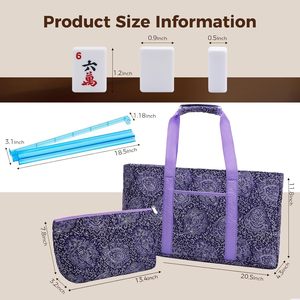 Étui de transport de luxe pour jeu de Mahjong américain moderne, élégant et portable, pour pousseurs et plateaux - Product Image 4