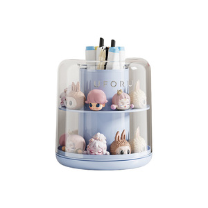 Rotatable Pen Holder <b>Large</b> Desktop <b>Plastic</b> Thickened Multi Functional Acrylic Storage <b>Box</b> For Student Dormitories Makeup - Product Image 2