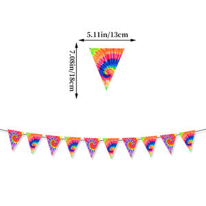 Artículos de Fiesta Retro con Temática de los Años 60, Guirnalda, Bandera, Globo Espiral, Decoraciones para Fiesta de Cumpleaños de los Años 60 - Product Image 3