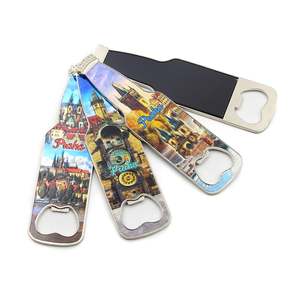Ouvre-bouteille magnétique souvenir en métal avec logo personnalisé, finition en feuille d'aluminium - Product Image 2