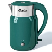 Bouilloire électrique 1,7 litre Chauffe-eau rapide Chaudière Bouilloire en acier inoxydable Arrêt automatique Bouilloire à eau portable