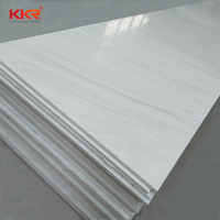 Feuille de pierre artificielle extra fine, surface acrylique solide avec texture en marbre pour comptoir/cuisine, dessus de comptoir de salle de bains