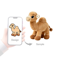 Peluche personnalisée OEM d'usine, mascotte de poupée anime, animaux en peluche doux, peluche super douce brodée, peluche de chameau anti-stress pour fête