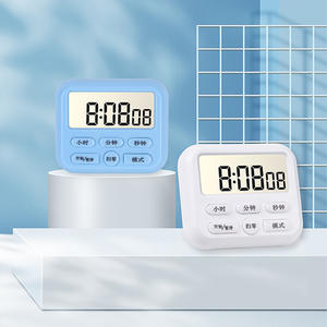 Mini temporizador digital con pantalla LCD, reloj despertador con cuenta atrás de 120 minutos para cocina, estudio, tareas de niños, exámenes, forma rectangular, rosa, azul - Product Image 4