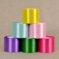 Vente directe usine – Ruban en satin de polyester de 8 cm de large, coloré, pour décoration de plafond de mariage, toile de fond en soie, vente en gros