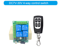 Module de relais RF 433 MHz à 4 canaux avec télécommande sans fil 12 V/24 V CC pour carte de commande de moteur de barrière de portail automatique