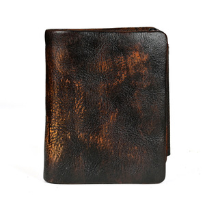 Ando Bag Vintage Genuine Leather Trifold <b>Wallet</b> <b>Men</b> Short Cowhide Card Holder with Coin Pocket - Product Image 5