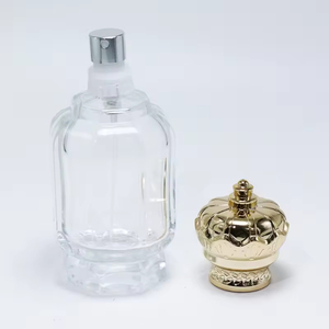 Botella de Perfume Árabe de Lujo Vacía con Tapa de Corona Irregular, 50ml 100ml, Transparente, con Cierre a Presión, con Caja, Estilo Dubái, Oriente Medio - Product Image 4