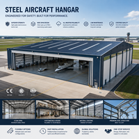 Hangar en acier préfabriqué pour avions, bâtiment polyvalent pour le stockage de jets privés, atelier, hangar métallique
