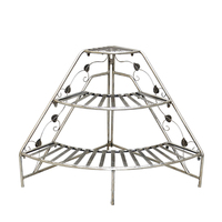 Présentoir en métal pour Pot de fleurs, étagère, personnalisé à 3 niveaux, pour plantes de jardin, escalier de balcon