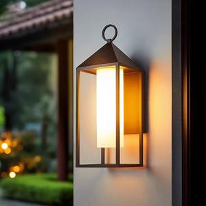 Lámpara de pared de nuevo estilo, estilo americano, estilo rústico dúplex, simple e impermeable, para entrada de villa, terraza, pasillo, lámpara solar para exteriores - Product Image 3