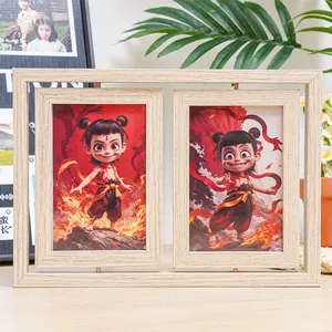 Cadre <span class=keywords><strong>photo</strong></span> mural rotatif double face en MDF, édition Noël, personnalisé, 4x6, de bonne qualité, vente chaude - Product Image 5