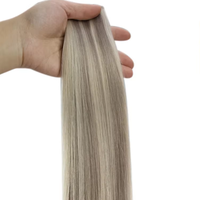 Extensions de cheveux humains vierges russes de qualité supérieure, cuticules alignées, lisses comme des baguettes, double épaisseur, tissage Genius Weft