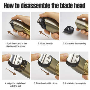 Lanumi LK-887 Ensemble de toilettage multifonctionnel 6-en-1 rétro en métal, étanche IPX6, tondeuse à cheveux, tondeuse à poils de <span class=keywords><strong>nez</strong></span>, USB - Product Image 6