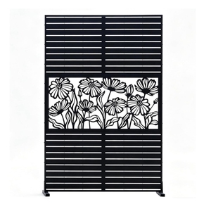 Custom Metal Privacy <strong>Screen</strong> Outdoor Indoor Privacy <strong>Screens</strong> with Stand Panels <strong>Free</strong> <strong>Standing</strong> Decorative Privacy <strong>Screen</strong> <strong>for</strong> Patio - Product Image 2
