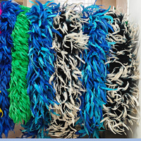 Boas en plumes de coq colorées Samba de 350 g, 2 m, 3 m, 3,5 m pour le carnaval, les festivals, les fêtes, les spectacles de danse et la décoration