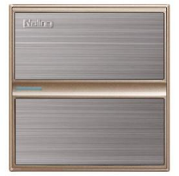 Interrupteur mural 1 bouton 1 voie en acier inoxydable, panneau champagne, usage domestique, durable, norme Bangladesh, Pakistan, Royaume-Uni, vente chaude
