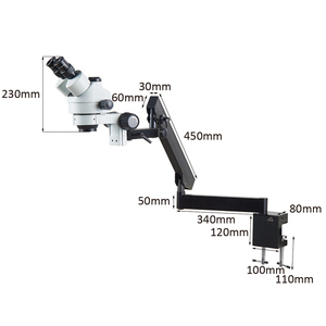 Zoom <strong>Frame</strong> 7X-45X Zooming <strong>Microscope</strong> 360 Degree Adjustable Arm Clamp Crane Jib Trinocular Stereo Manufacturer Jewelry <strong>Microscope</strong> - Product Image 3