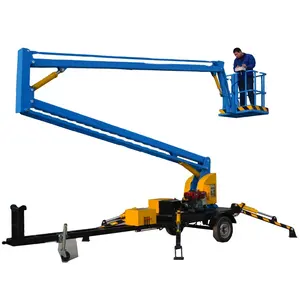 2024 new produce hontylift telescopic sky lift trailer mounted cherry picker man lift with high work