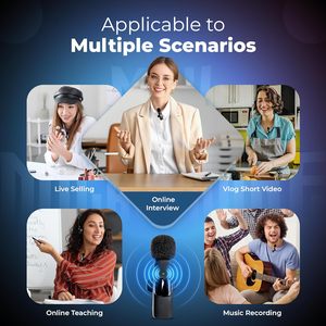 Microphone Émetteur-Récepteur Professionnel K9 Sans Fil Condensateur Revers Main Libre pour Enregistrement en Direct Extérieur <span class=keywords><strong>TikTok</strong></span> Anti-Bruit Intelligent - Product Image 3